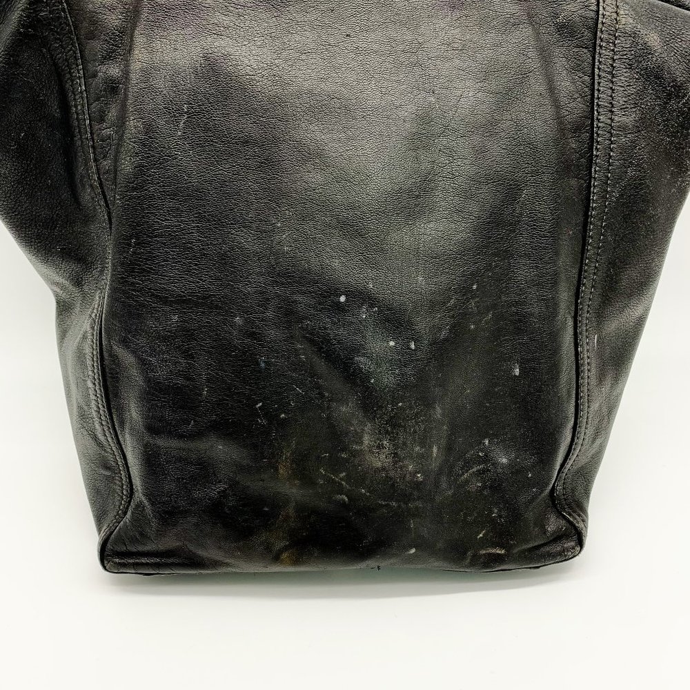 YVES SAINT LAURENT Downtown Leather Tote Bag Black - Picture 4 of 10